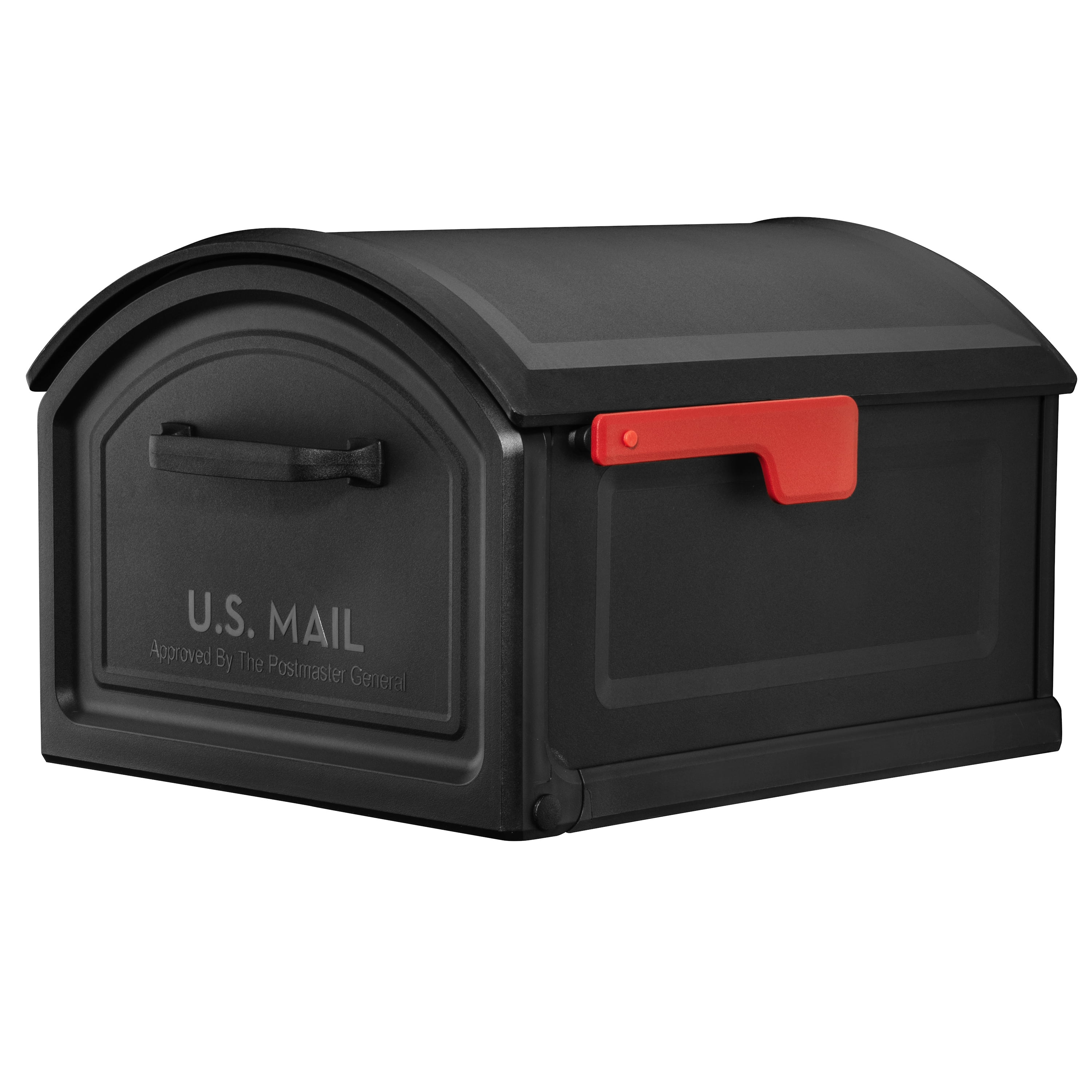 Extra Large Black Plastic Post Mount Mailbox