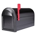 thumbnail image 1 of Architectural Mailboxes  Barrington Galvanized Steel Post Mounted Black Mailbox, 11 x 8.8 x 20.6 in., 1 of 1