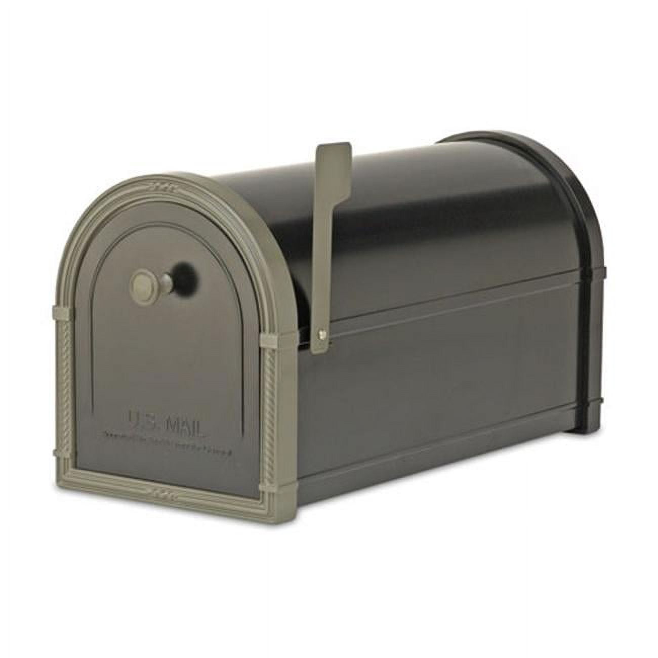Architectural Mailboxes Bellevue  Mailbox Black with Bronze