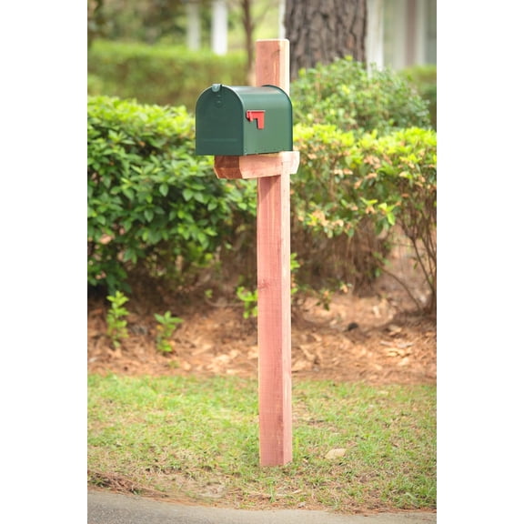 Architectural Mailboxes Cedar Deluxe Drive-in Cedar Wood Mailbox Post, Compatibility Code A, B, C, DPKX00AM, Aromatic Cedar