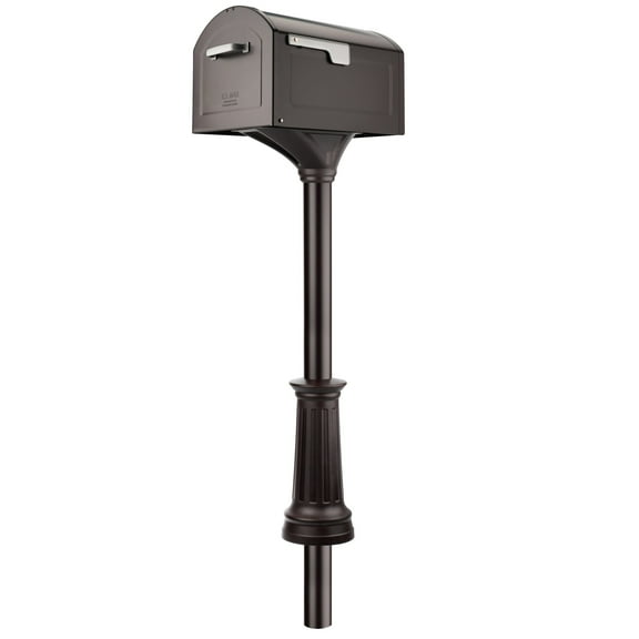 Centennial Mailbox and Premium Post Combo Kit Rubbed Bronze