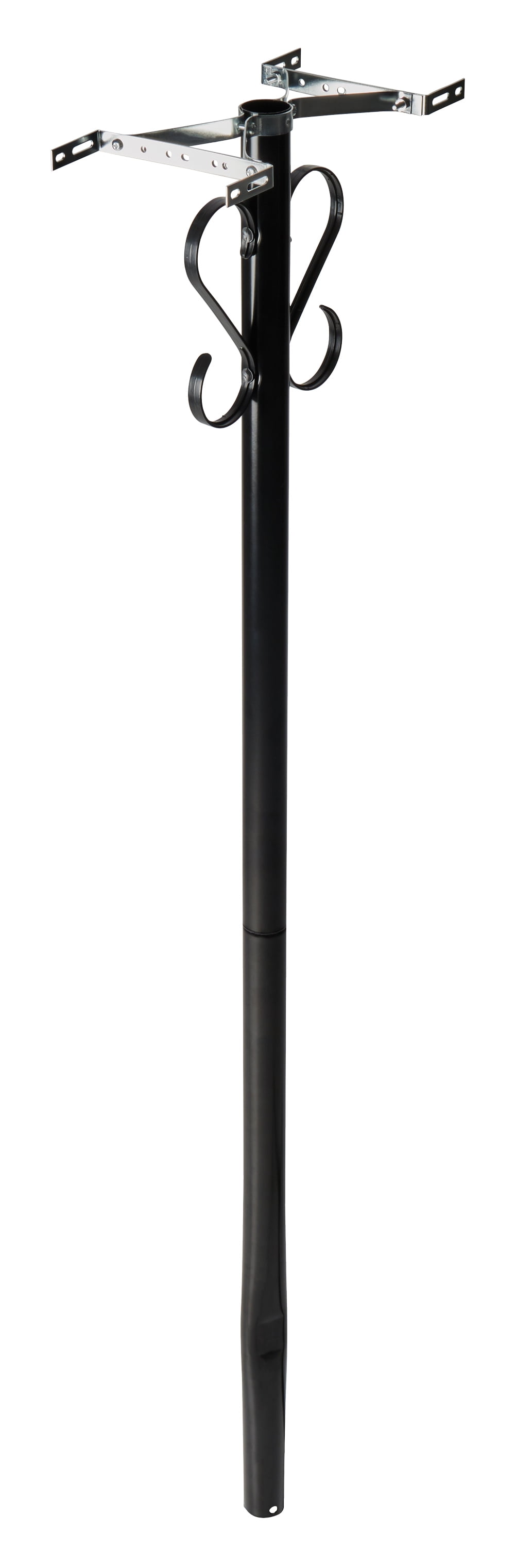 Architectural Mailboxes Decoraitve Round Steel, In-ground Mailbox Post in Black