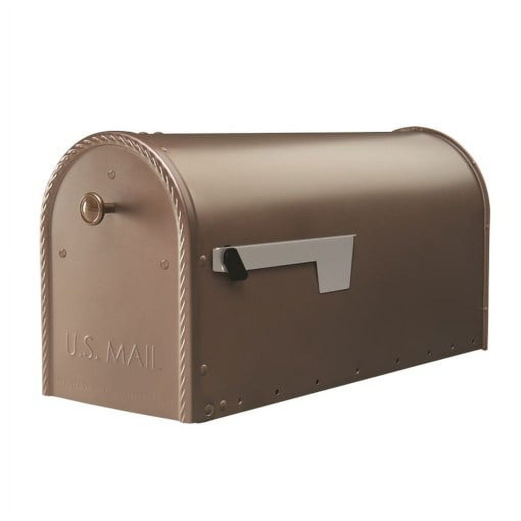 Edwards Large Bronze Steel Post Mount Mailbox