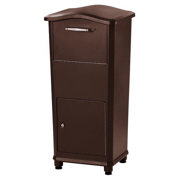 Architectural Mailboxes Elephantrunk Large Aluminum Steel Locking 1-Slot Mailbox, Vacation Stopper