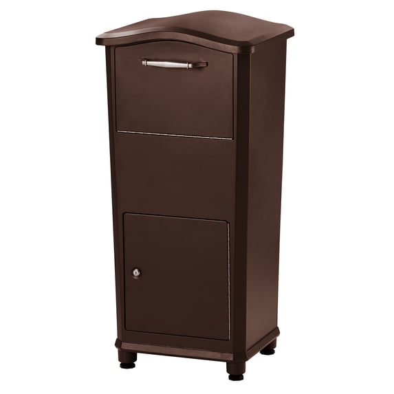 Architectural Mailboxes Elephantrunk Large Aluminum Steel Locking 1-Slot Mailbox, Vacation Stopper