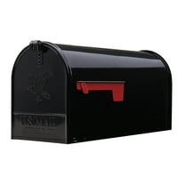 Architectural Mailboxes Elite Black Post Mount Mailbox, Large, Steel, Rust Resistant