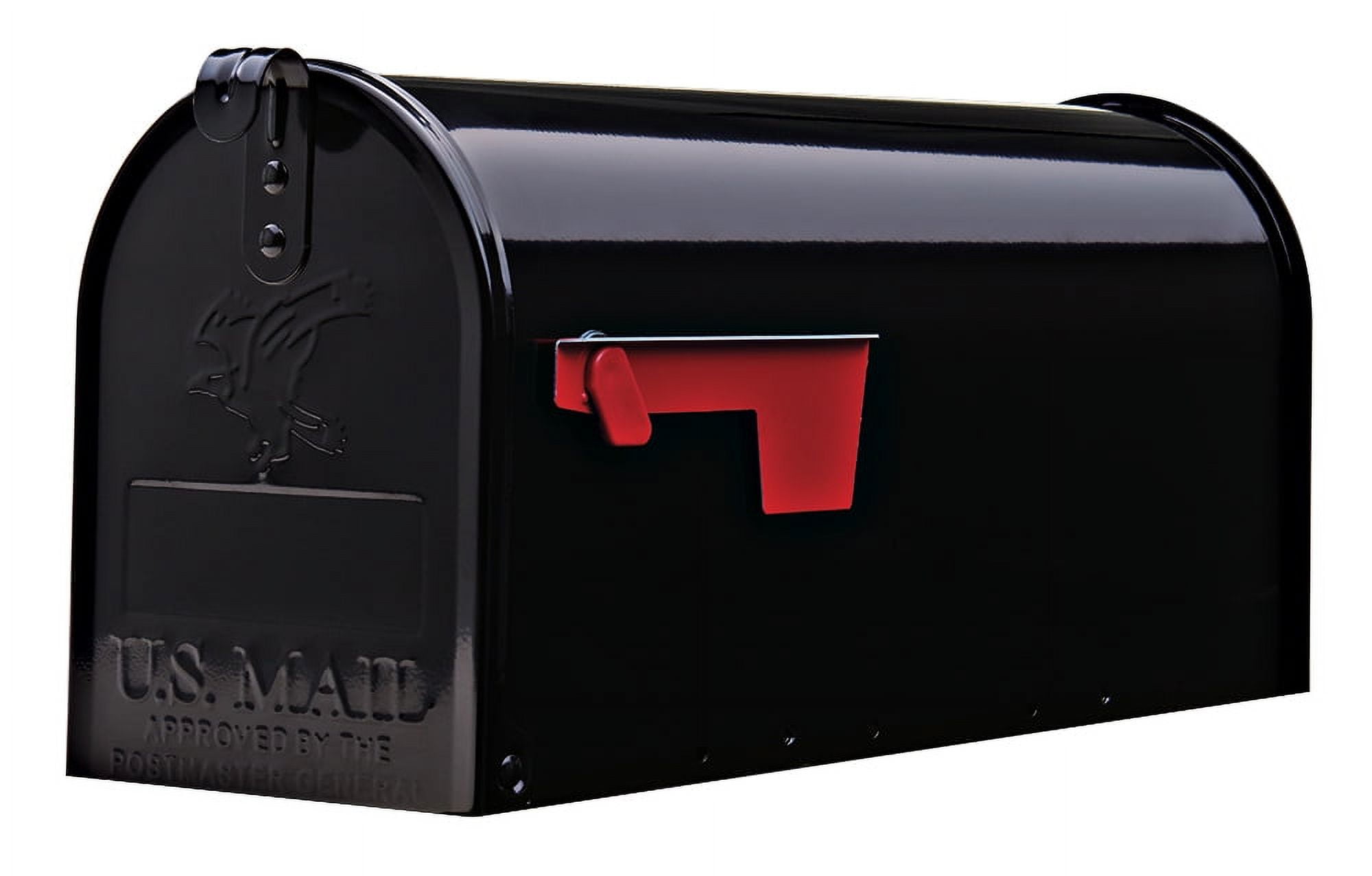 Elite Medium, Steel, Post Mount Mailbox, Black Elite Medium, Steel, Post Mount Mailbox, Black