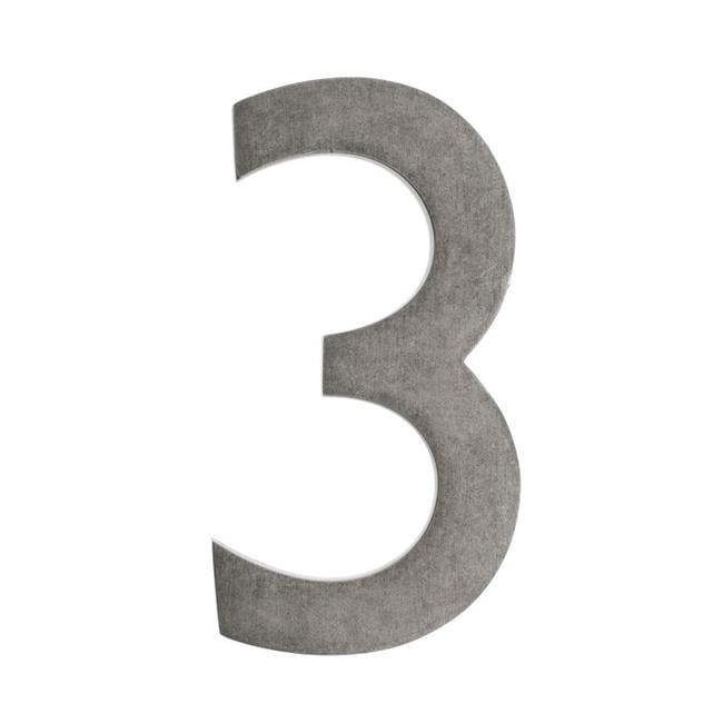 Architectural Mailboxes  Floating House Number 3, Antique Pewter - 4 in.