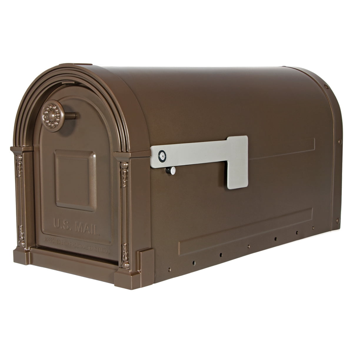 Architectural Mailboxes Garrison Large Post-Mount Mailbox, Galvanized ...