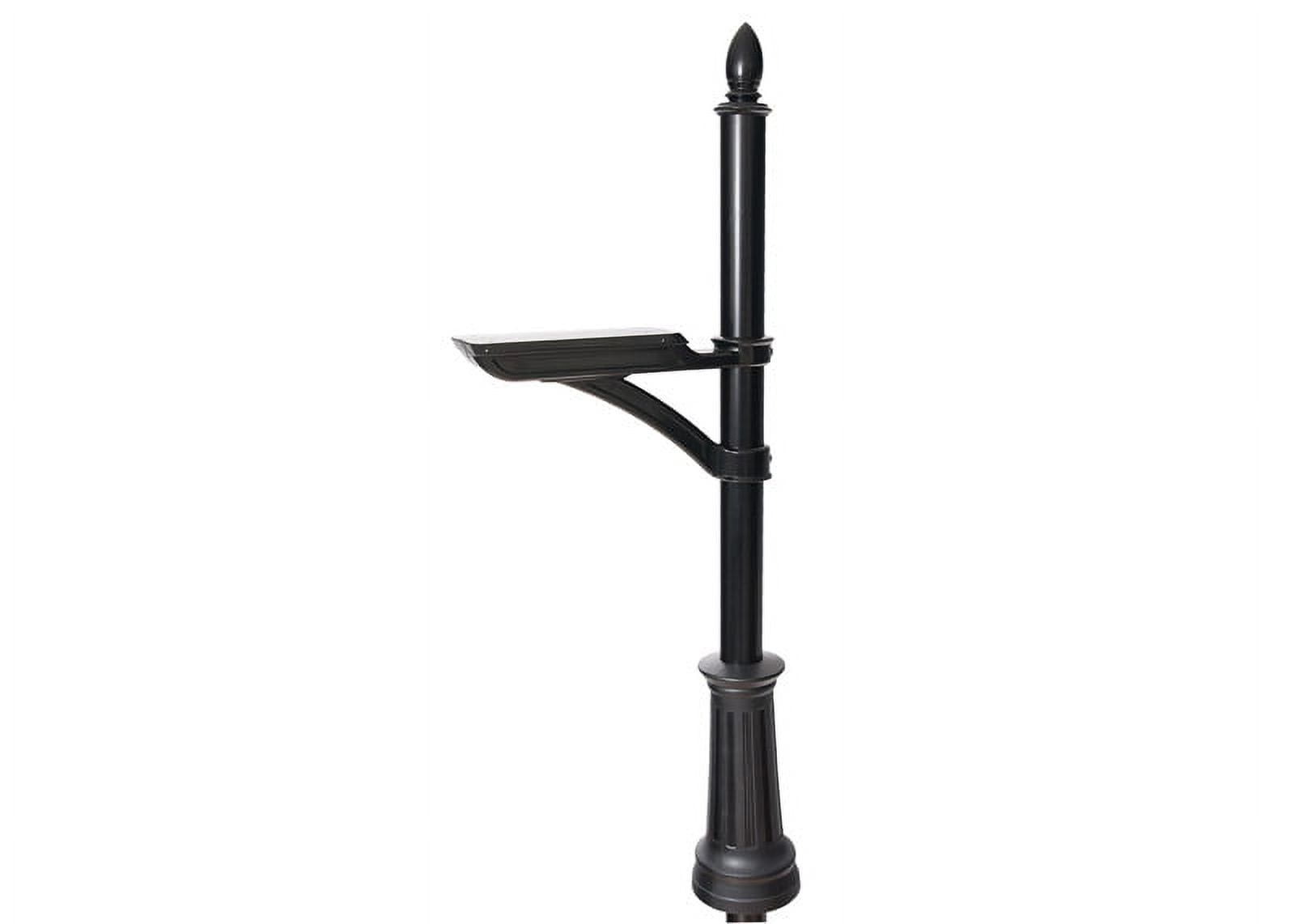 Hamilton 69.4'' Black Powder Coated Steel Mailbox Post