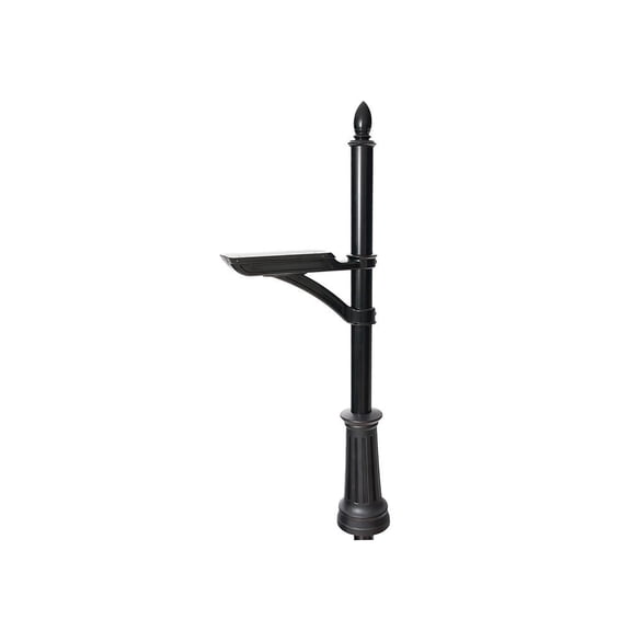 Architectural Mailboxes Hamilton Aluminum Mailbox Post, Black