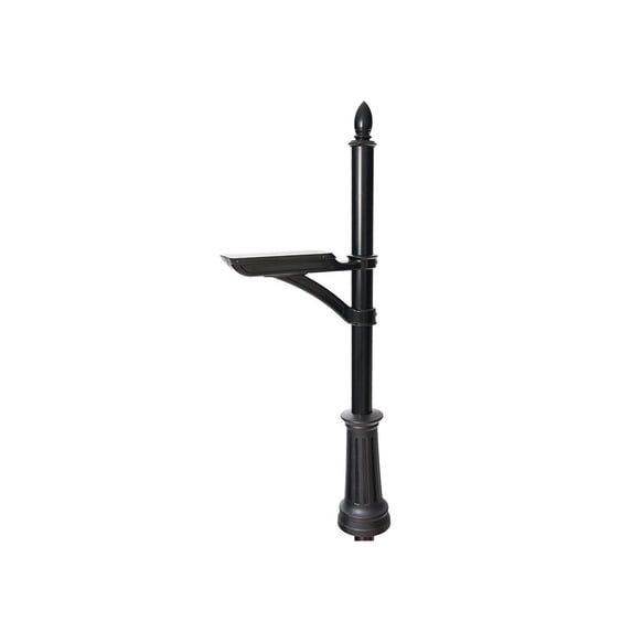 Architectural Mailboxes Hamilton Aluminum Mailbox Post, Compatibility Code F, G, H, 7510B-10, Black