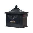 thumbnail image 1 of Architectural Mailboxes Hamilton Premium, Large, Locking, Aluminum, Post Mount Mailbox, Black, HM200B00, 1 of 2