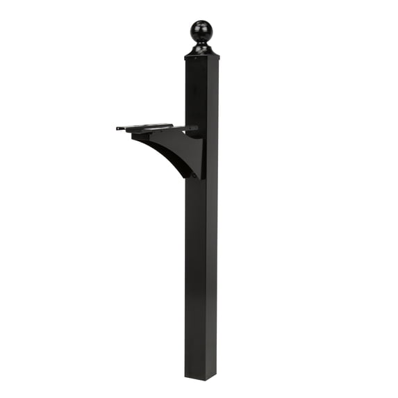 Architectural Mailboxes Landover 4x4 Slip Over Aluminum, Mailbox Post in Black