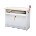 thumbnail image 1 of Architectural Mailboxes Mailsafe Locking, Plastic, Medium, Wall-Mount Mailbox in White, 1 of 9