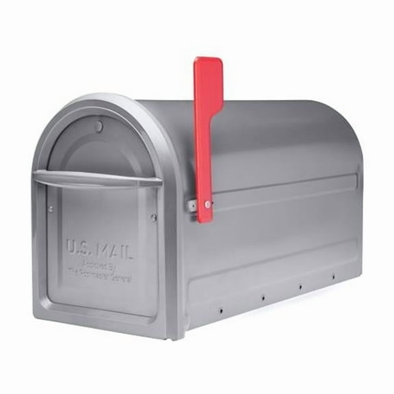 Architectural Mailboxes 7900-2GR-R-10 Mapleton Post Mount Mailbox - Graphite - Large