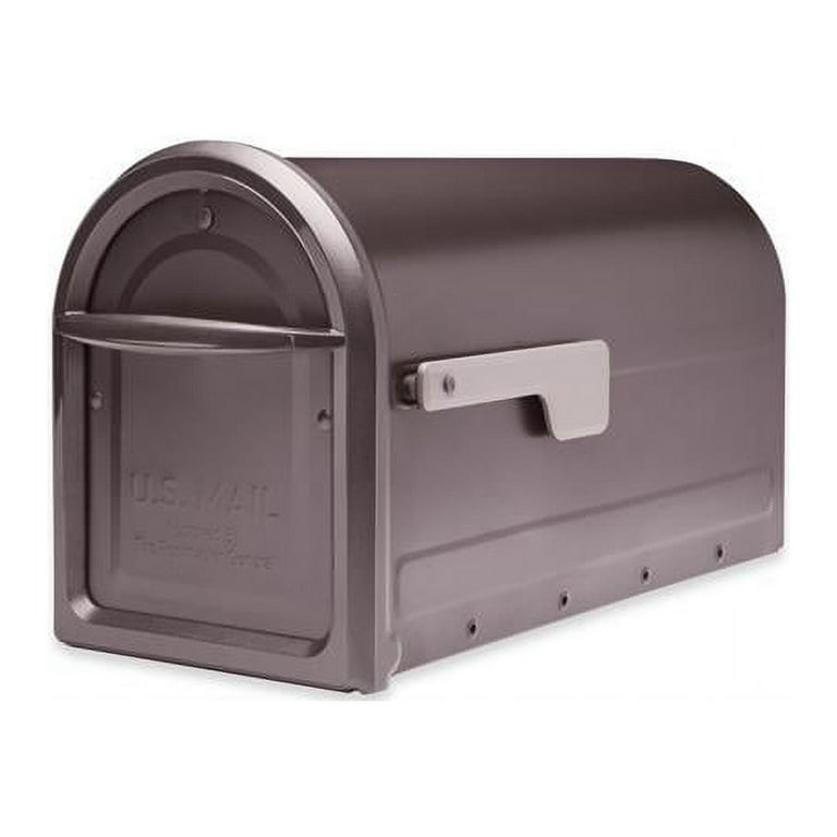Mapleton Post Mount Mailbox Rubbed Bronze with Premium Champagne Flag Mapleton Post Mount Mailbox Rubbed Bronze with Premium Champagne Flag