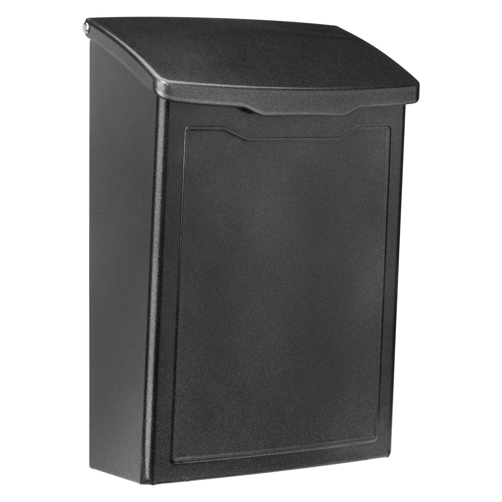White Steel Modern Wall Mount Mailbox, Small