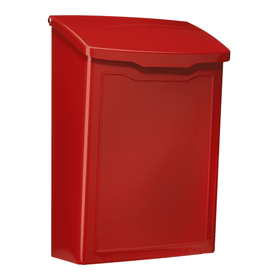 Architectural Mailboxes Marina Steel Wall Mount Mailbox, Red, Small