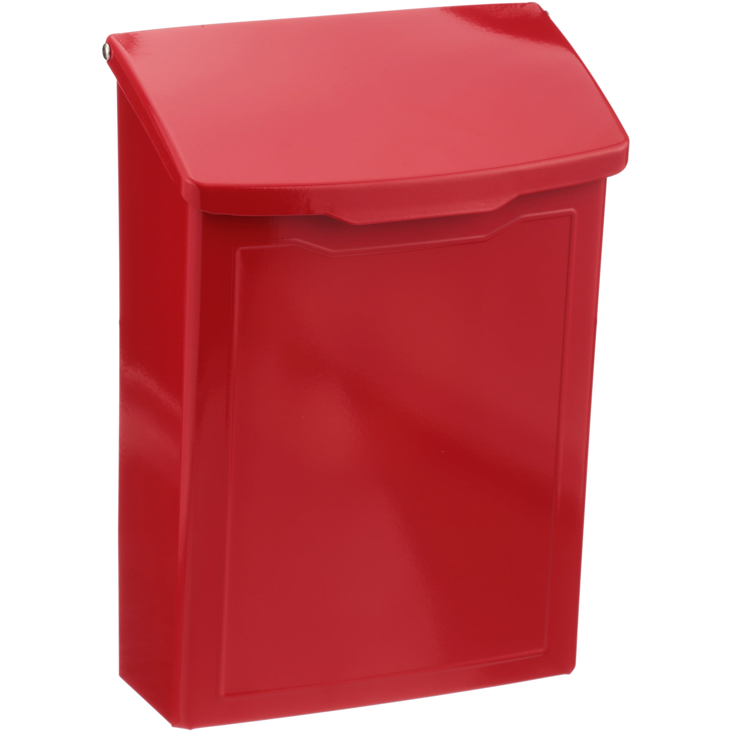 Small Red Steel Modern Wall Mount Mailbox