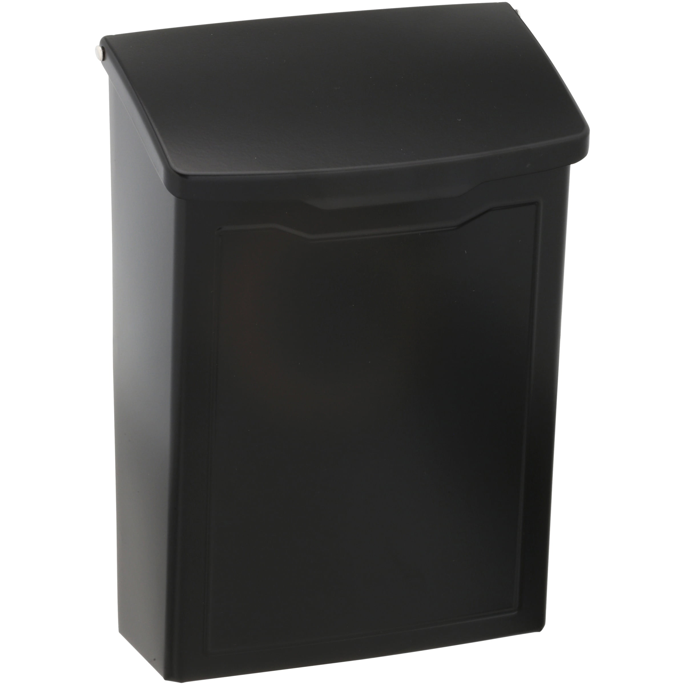 Black Galvanized Steel Wall Mount Mailbox with Embossed Front