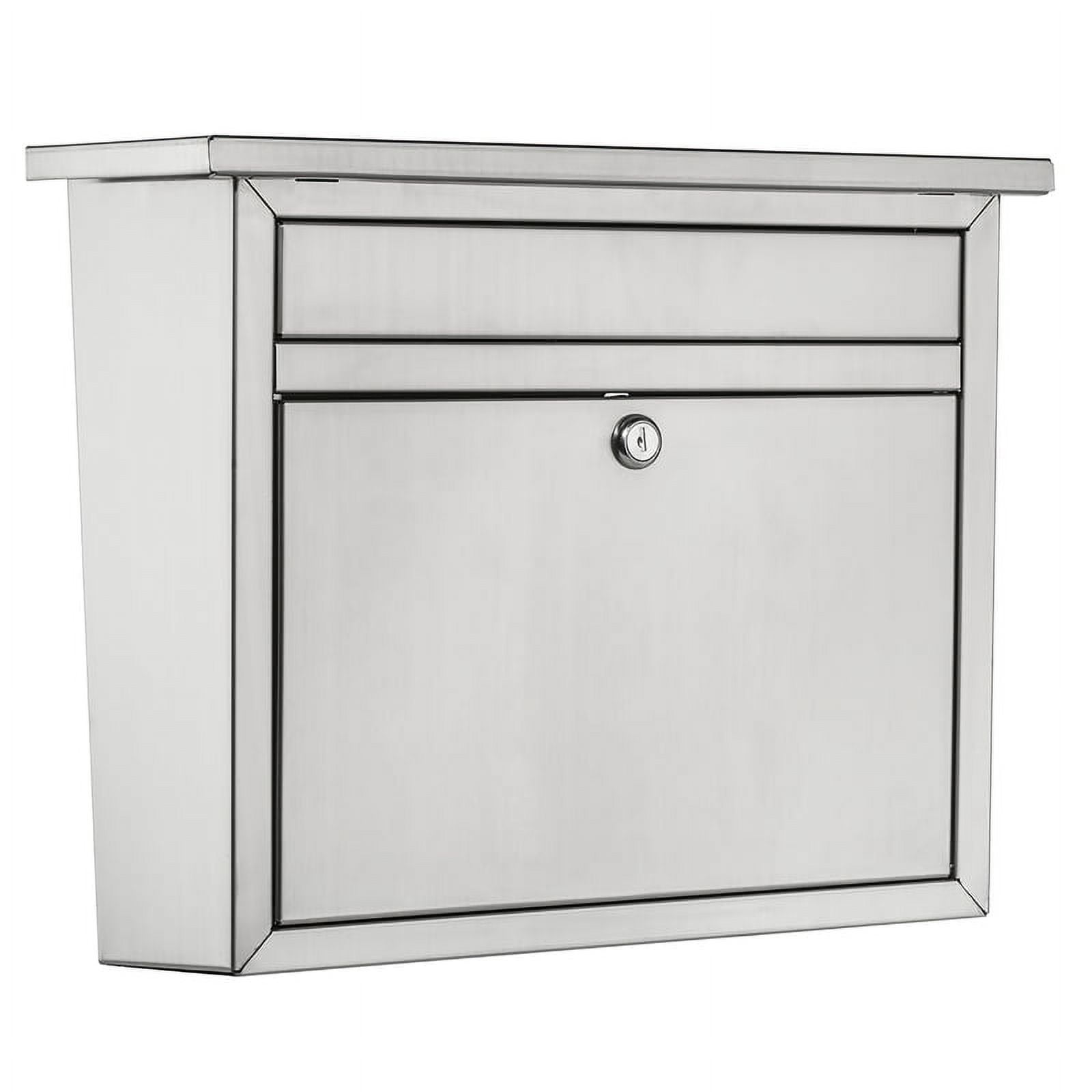 Maya Stainless Steel Lockable Wall Mount Mailbox, Medium