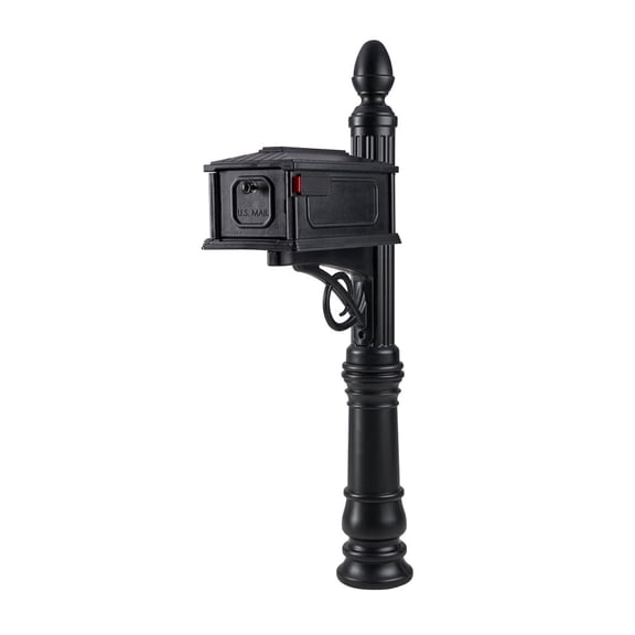 Architectural Mailboxes Stratford Mailbox with Post, Black, Medium