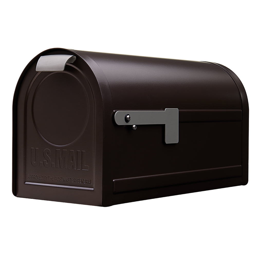 Large Venetian Bronze Steel Post Mount Mailbox