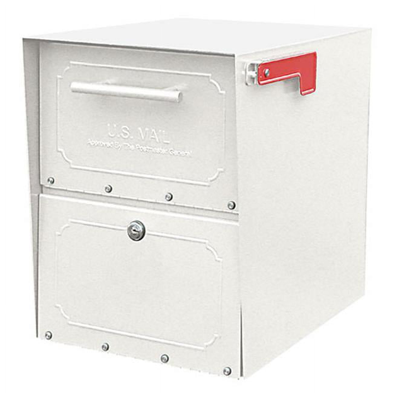 Oasis Classic Extra Large White Lockable Steel Mailbox