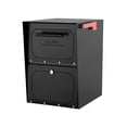 thumbnail image 1 of Architectural Mailboxes Oasis® Titan™ Secure, Locking USPS Approved Heavy Duty, Steel Metal Post Mounted Mail Box for outside, Black XL Extra Large Curbside Mailbox with Magnetic Waterproof Door, 1 of 7