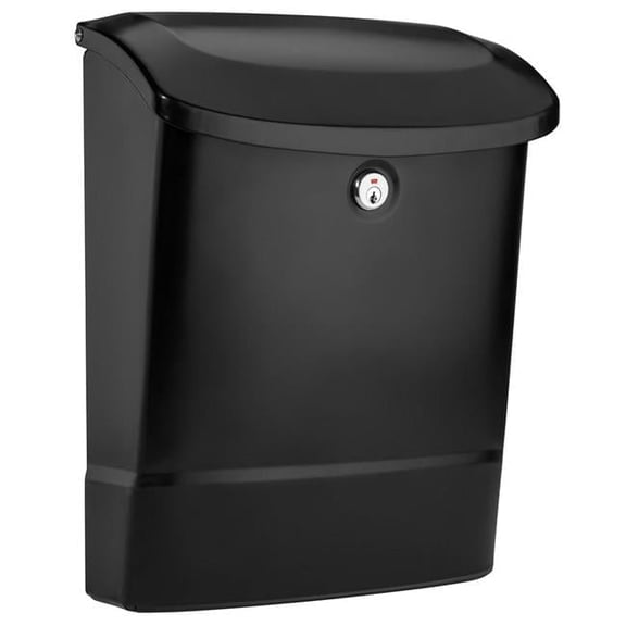 Architectural Mailboxes Parkside Locking Wall Mount Mailbox, Black, Medium