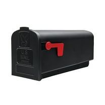 Architectural Mailboxes Parsons Plastic, Medium, Post-Mount Mailbox in Black