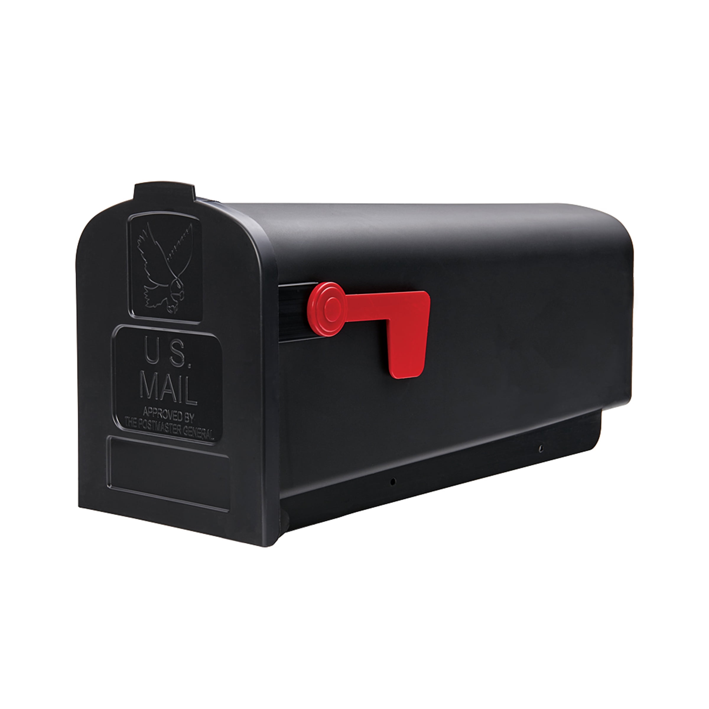 Architectural Mailboxes Parsons Plastic, Medium, Post-Mount Mailbox in Black