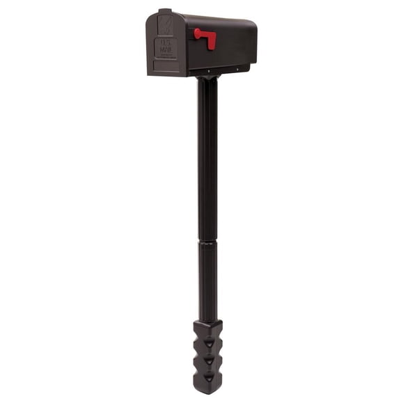 Architectural Mailboxes Patriot Plastic, Large, Post-Mount Mailbox in Black