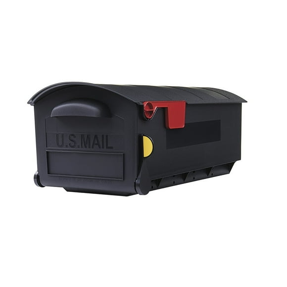 Architectural Mailboxes Patriot Plastic, Large, Post-Mount Mailbox in Black