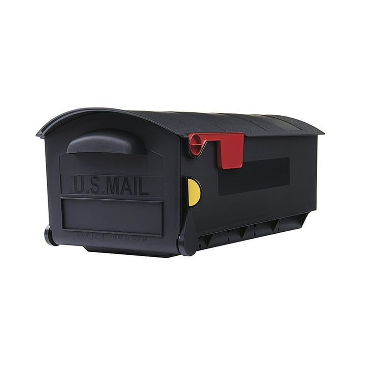 Patriot Large, Plastic, Post-Mount Mailbox, Black Patriot Large, Plastic, Post-Mount Mailbox, Black