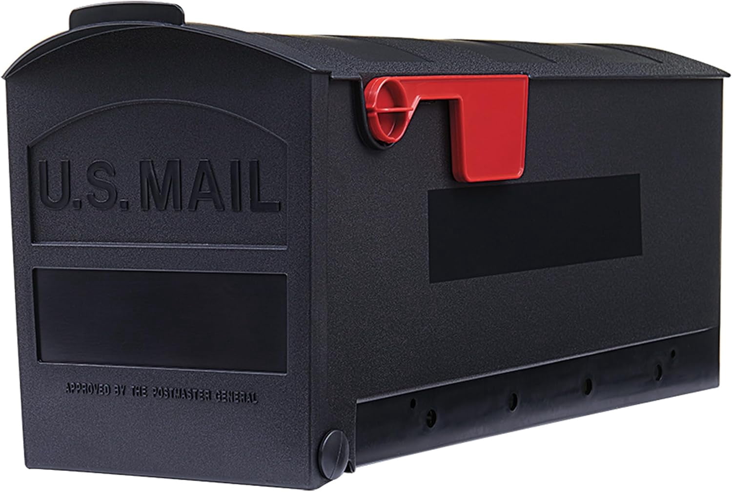 Gibraltar Gentry All-in-One Plastic Mailbox & Post Combo - Large Capacity With Newspaper Slot, Black