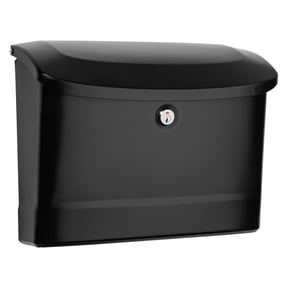 Architectural Mailboxes Princeton Locking Wall Mount Mailbox, Black, Medium