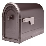 Architectural Mailboxes  Roxbury Galvanized Steel Post Mounted Rubbed Bronze Mailbox, 10.89 x 8.86 x 20.60 in.