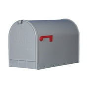 Architectural Mailboxes Stanley Galvanized Steel, Extra Large, Post-Mount Mailbox in Grey