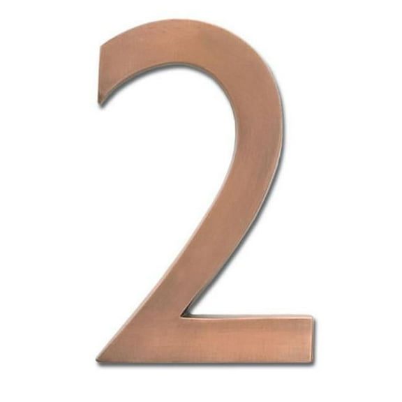 Architectural Mailboxes Solid Cast Brass 5 in. Antique Copper Floating House Number 0