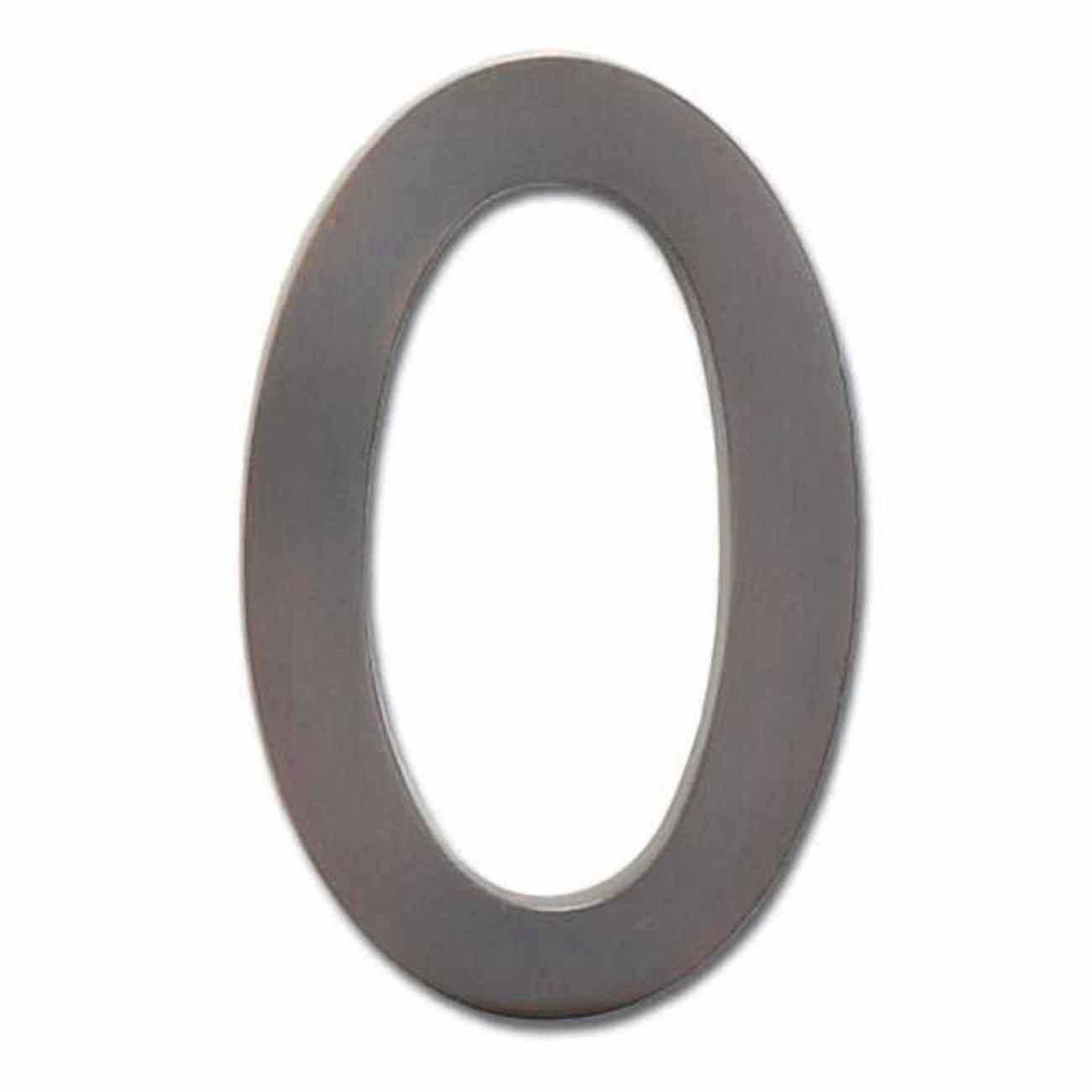 Architectural Mailboxes  Solid Cast Brass Floating House Number - Dark Aged Copper - 5in.