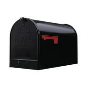 Architectural Mailboxes Stanley Galvanized Steel, Extra Large, Post-Mount Mailbox in Black