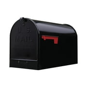 Architectural Mailboxes Stanley Extra Large, Steel, Post Mount Mailbox, Black, ST200BAM