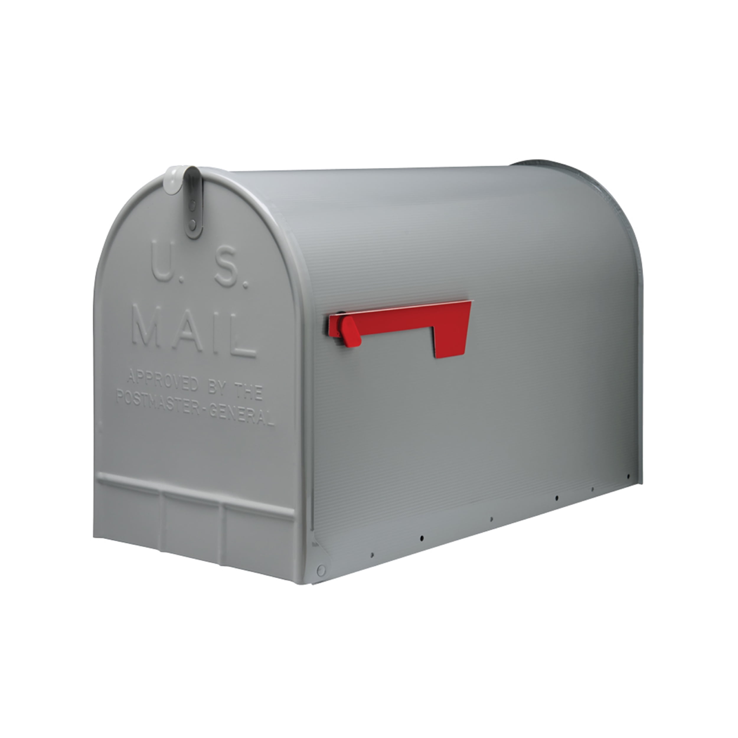 Architectural Mailboxes Stanley Galvanized Steel, Extra Large, Post-Mount Mailbox in Grey