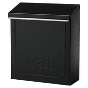 Architectural Mailboxes Townhouse Locking, Galvanized Steel, Small, Wall-Mount Mailbox in Black