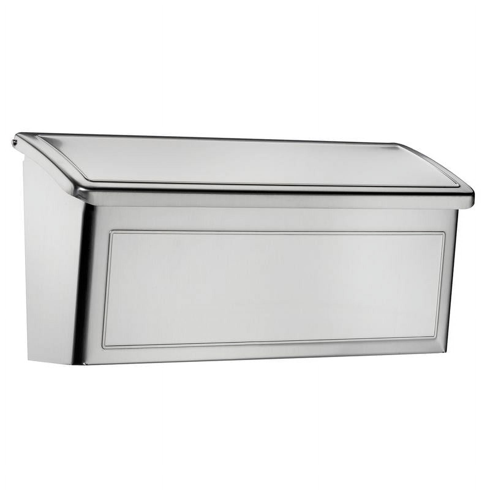 Architectural Mailboxes Venice™ , Wall-Mounted Mailbox for Outside, Metal Stainless Steel Small Mail box with Lock and Key Drop Box