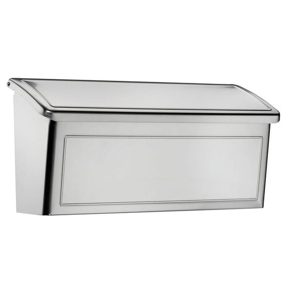Architectural Mailboxes Venice™ , Wall-Mounted Mailbox for Outside, Metal Stainless Steel Small Mail box with Lock and Key Drop Box