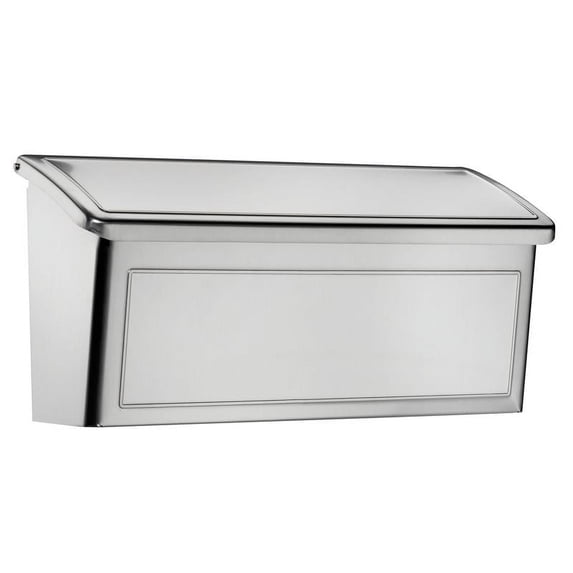 Architectural Mailboxes Venice™ , Wall-Mounted Mailbox for Outside, Metal Stainless Steel Small Mail box with Lock and Key Drop Box