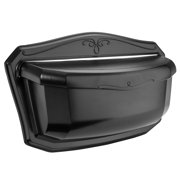 Architectural Mailboxes Villa  Wall-Mounted Mailbox for Outside, Decorative Rust-Resistant Metal Aluminum Small Mail box, Black